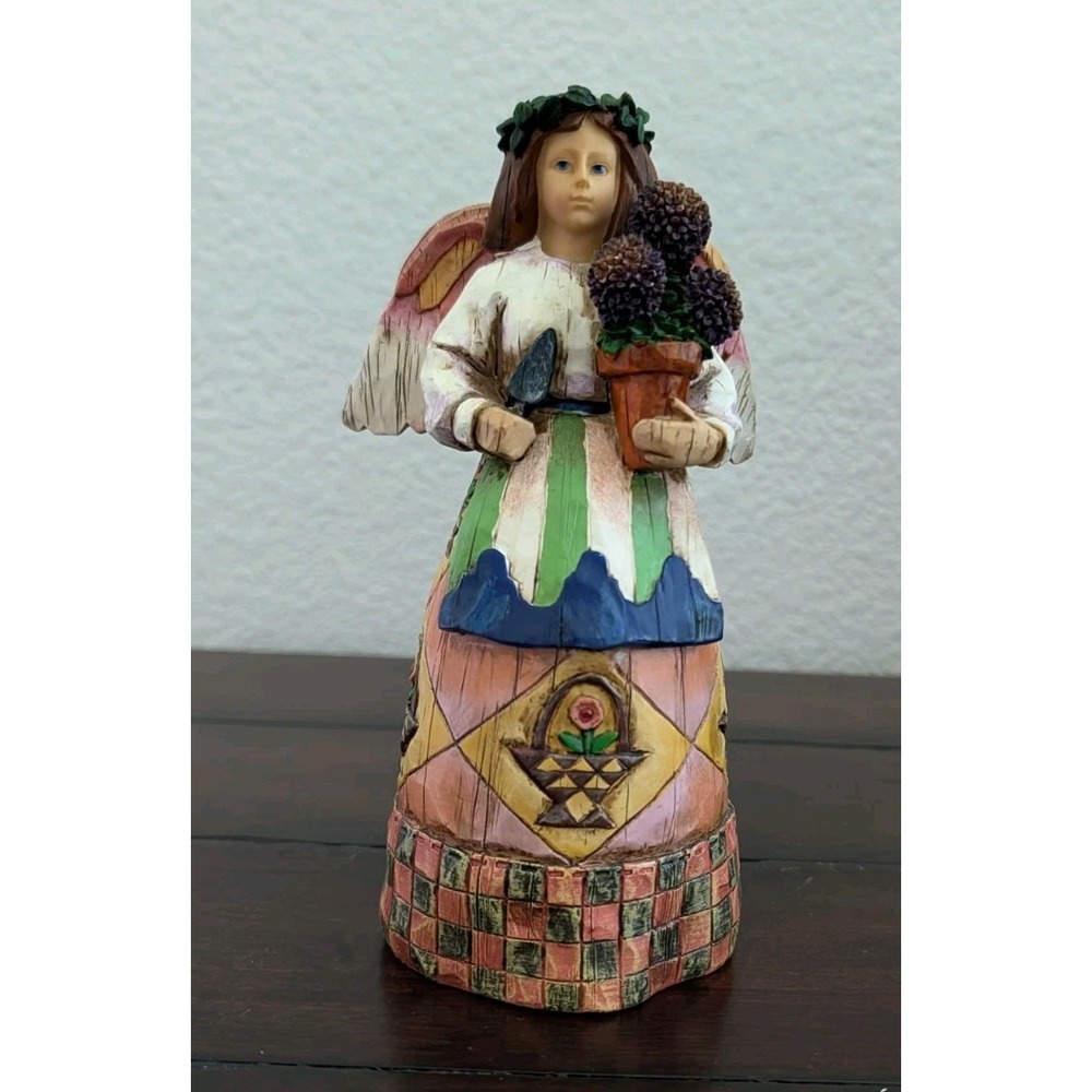 Jim Shore Heartwood Creek Angel of Persistence Figurine '02 B108920 Gardening 7"